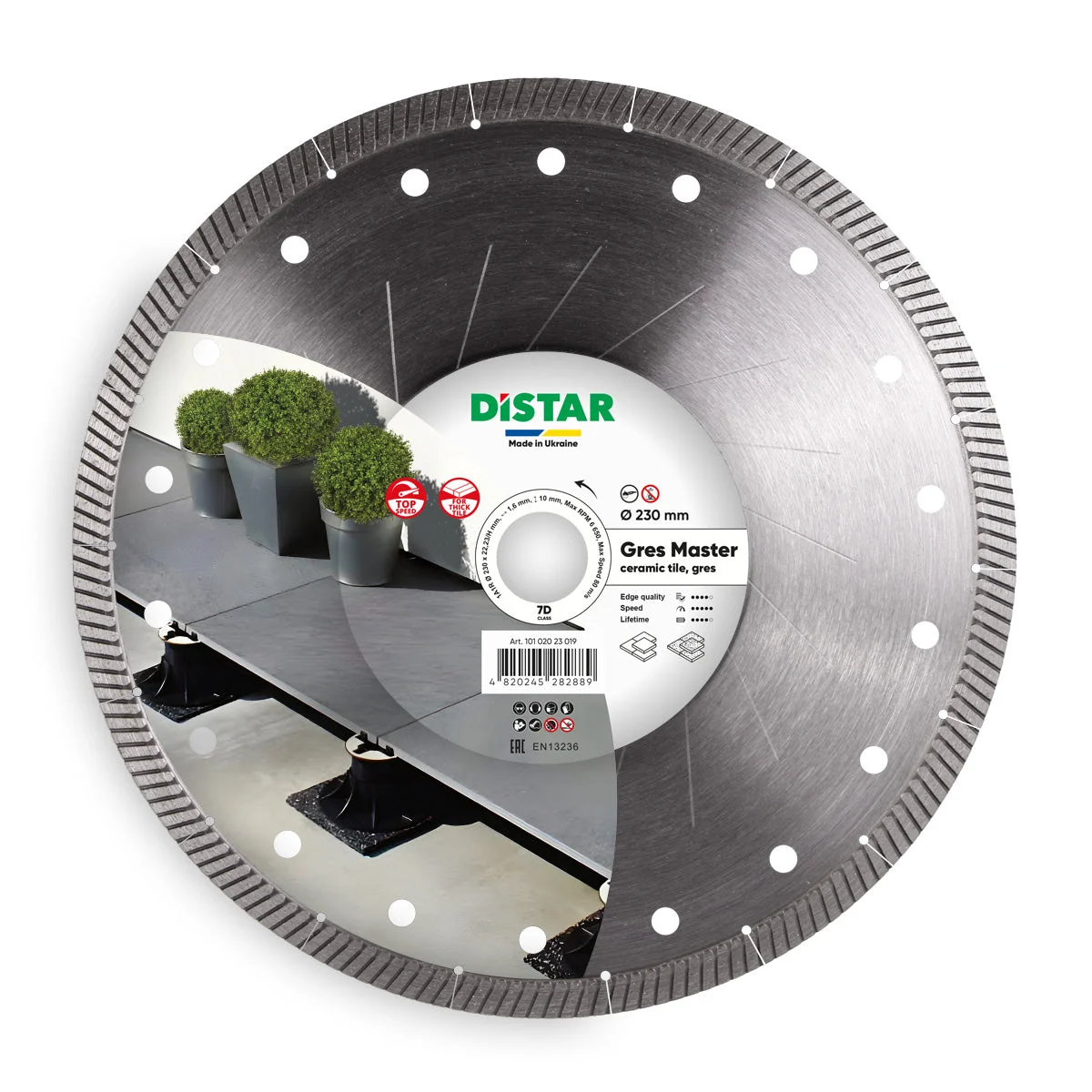 Diamond Cutting Blade 1A1R 9" Gres Master (Set of 3)