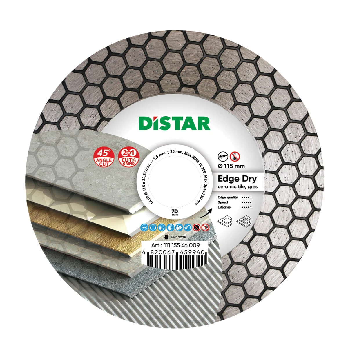 Diamond Cutting Blade 1A1R Edge Dry (Set of 3)