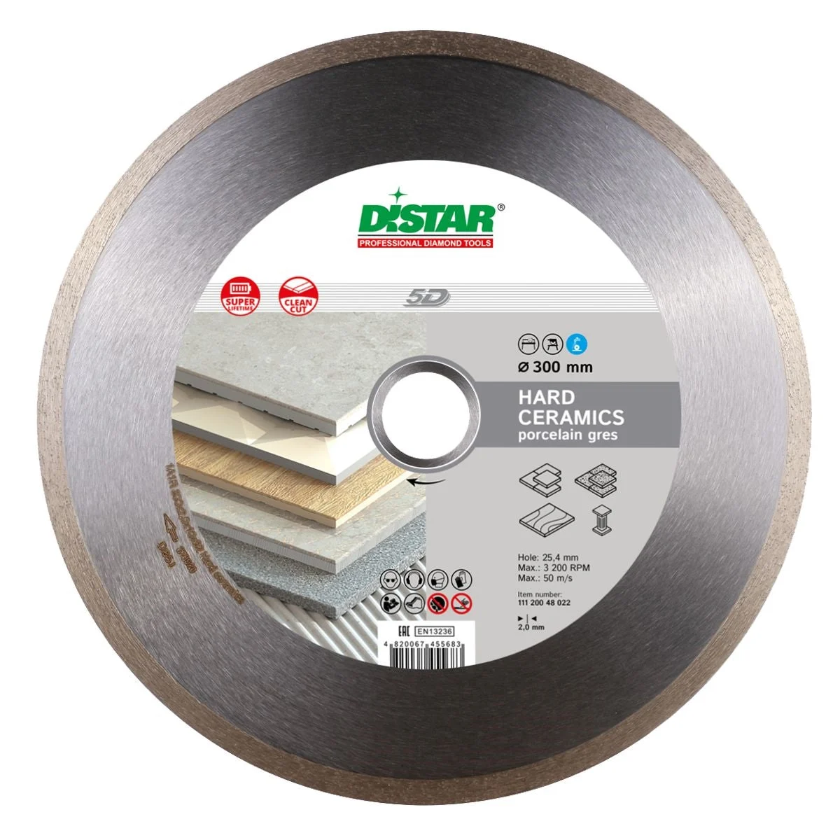 Diamond Cutting Blade 1A1R Hard Ceramics 12"