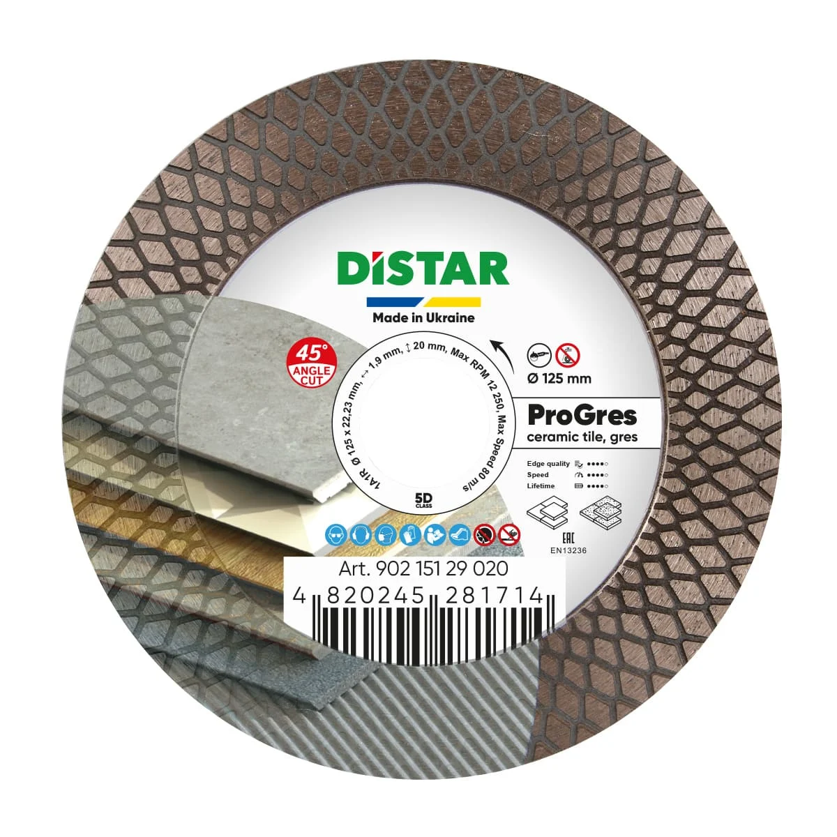 Diamond Cutting Blade 1A1R PRO Gres (Set of 5)