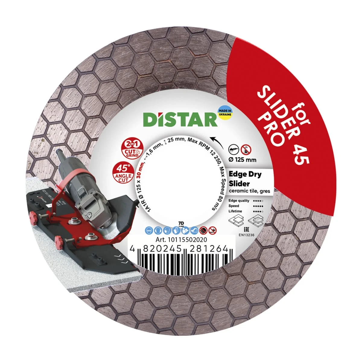 Diamond Cutting Blade 5"x1" Edge Dry Slider (Set of 3)