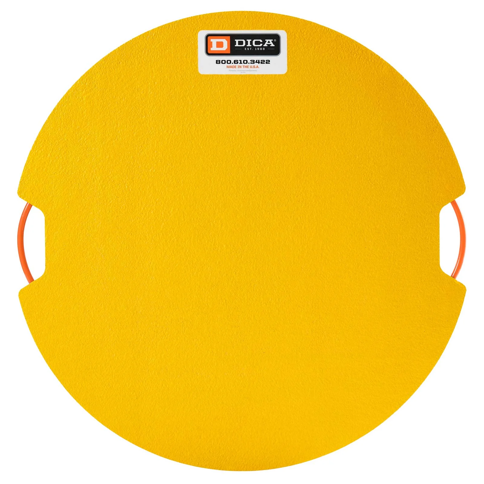 DICA FiberTech 36" Round Outrigger Pad | Heavy Duty | 1" Thick | Yellow