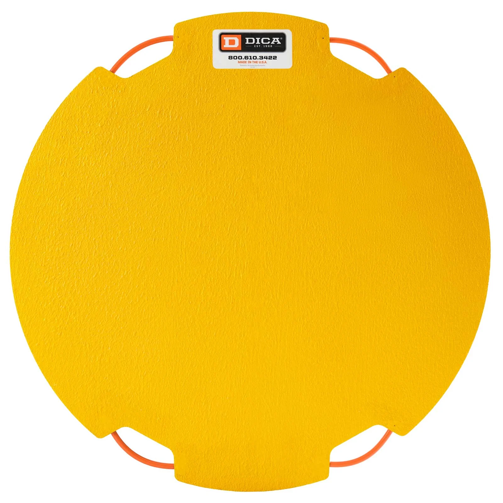 DICA FiberTech 48" Round Outrigger Pad | Heavy Duty | 1" Thick | Yellow