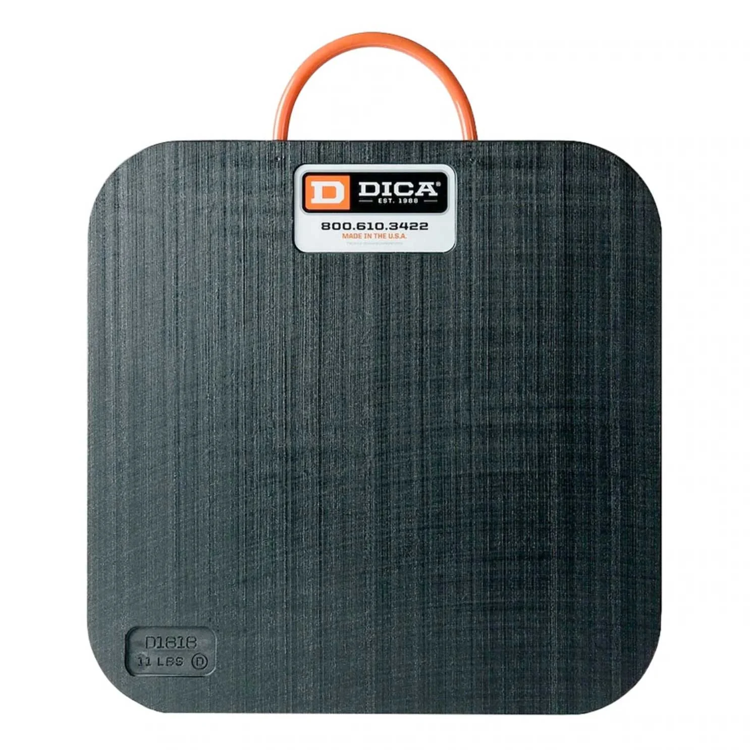 DICA SafetyTech 18" x 18" Outrigger Pad | Medium Duty | 1" Thick | Black