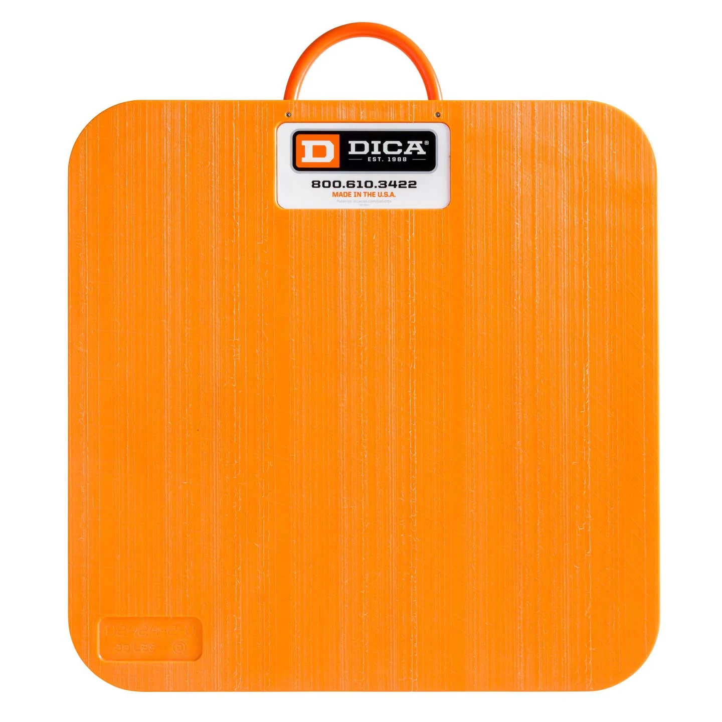 DICA SafetyTech 24" x 24" Outrigger Pad | Heavy Duty | 2" Thick | Orange