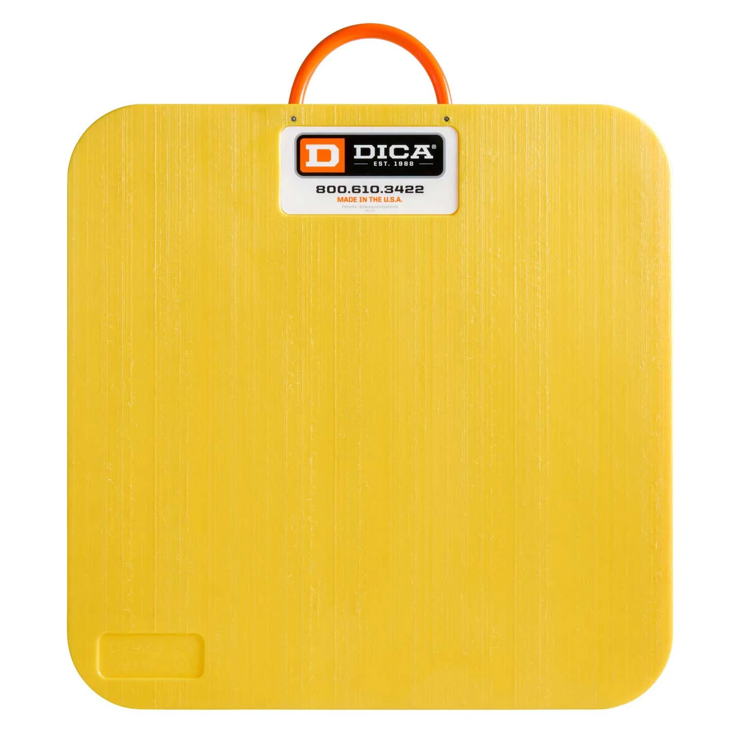 DICA SafetyTech 24" x 24" Outrigger Pad | Heavy Duty | 2" Thick | Yellow