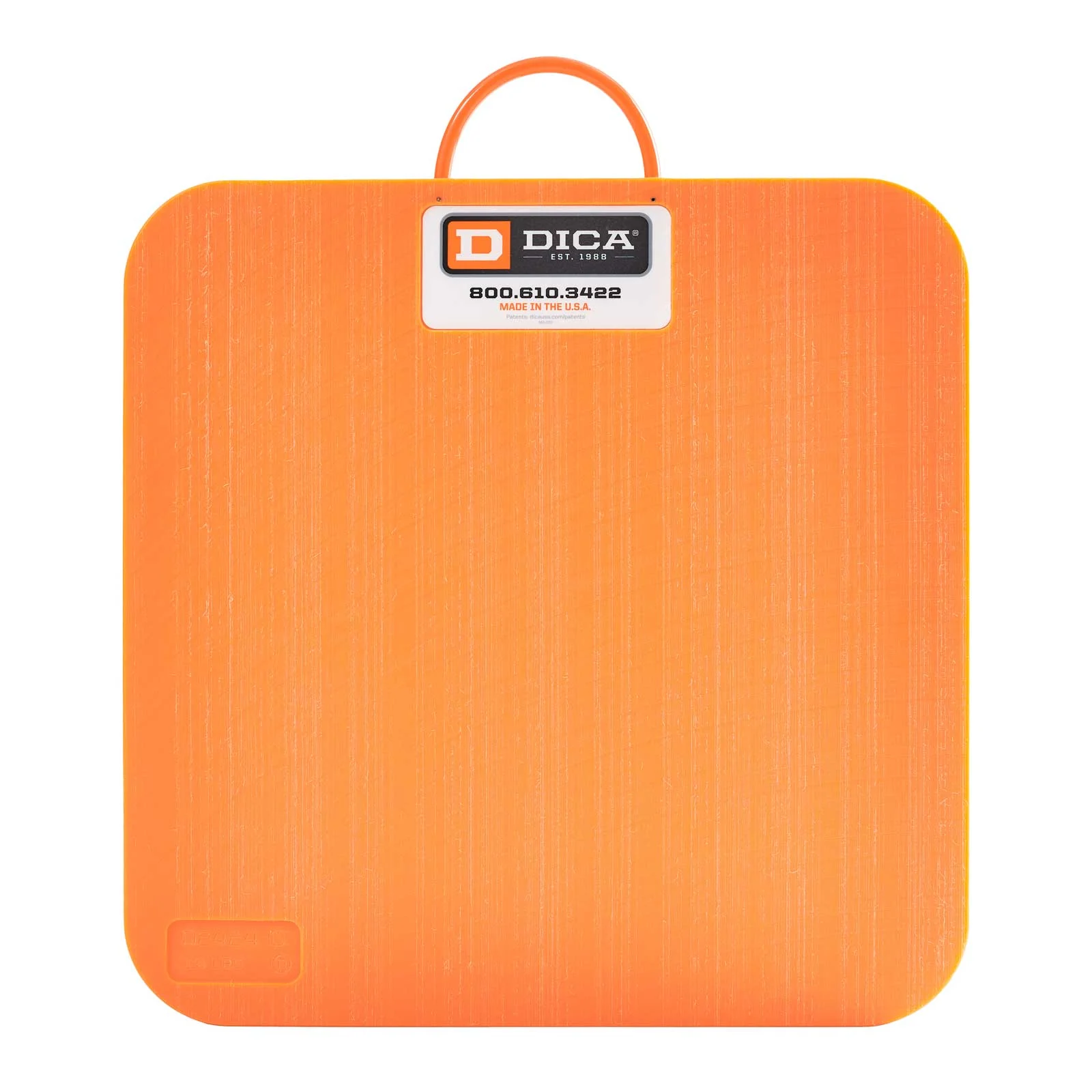 DICA SafetyTech 24" x 24" Outrigger Pad | Medium Duty | 1" Thick | Orange