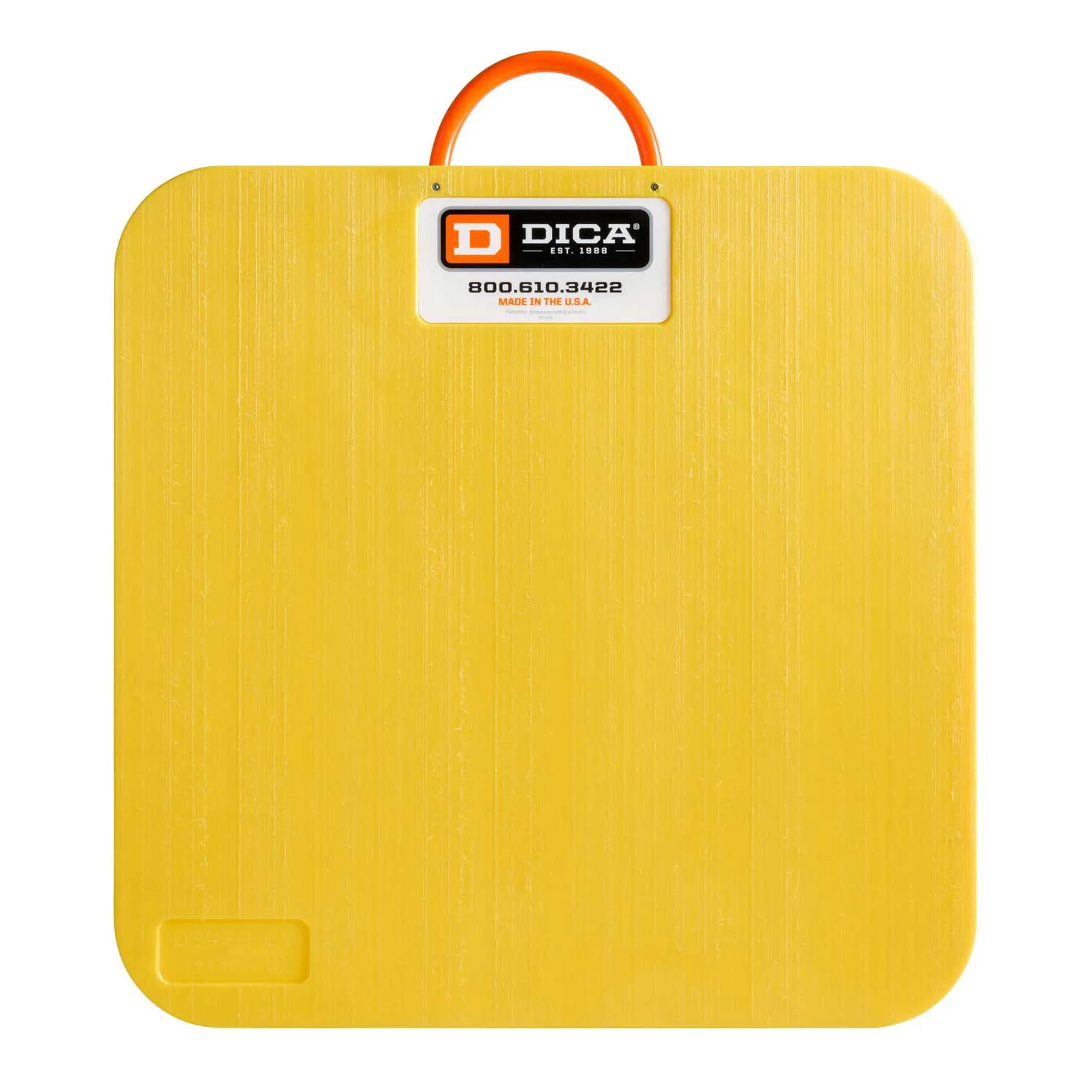 DICA SafetyTech 24" x 24" Outrigger Pad | Medium Duty | 1" Thick | Yellow