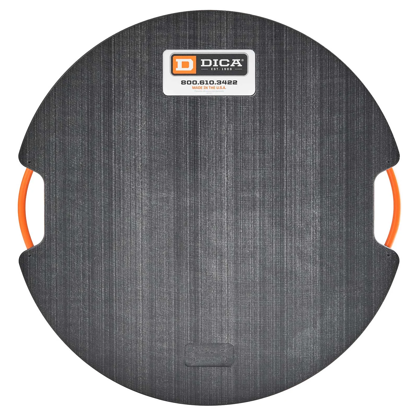 DICA SafetyTech 30" Round Outrigger Pad | Heavy Duty | 2" Thick | Black