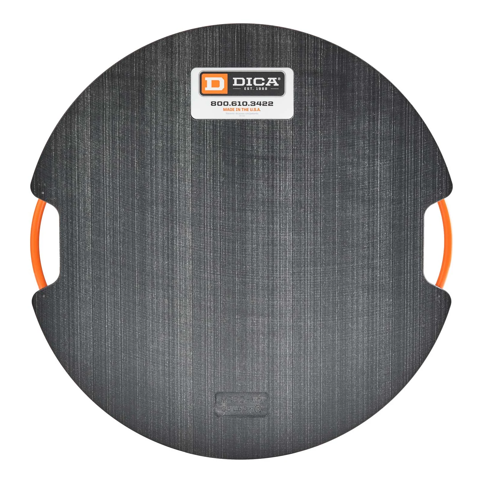 DICA SafetyTech 30" Round Outrigger Pad | Medium Duty | 1.5" Thick | Black