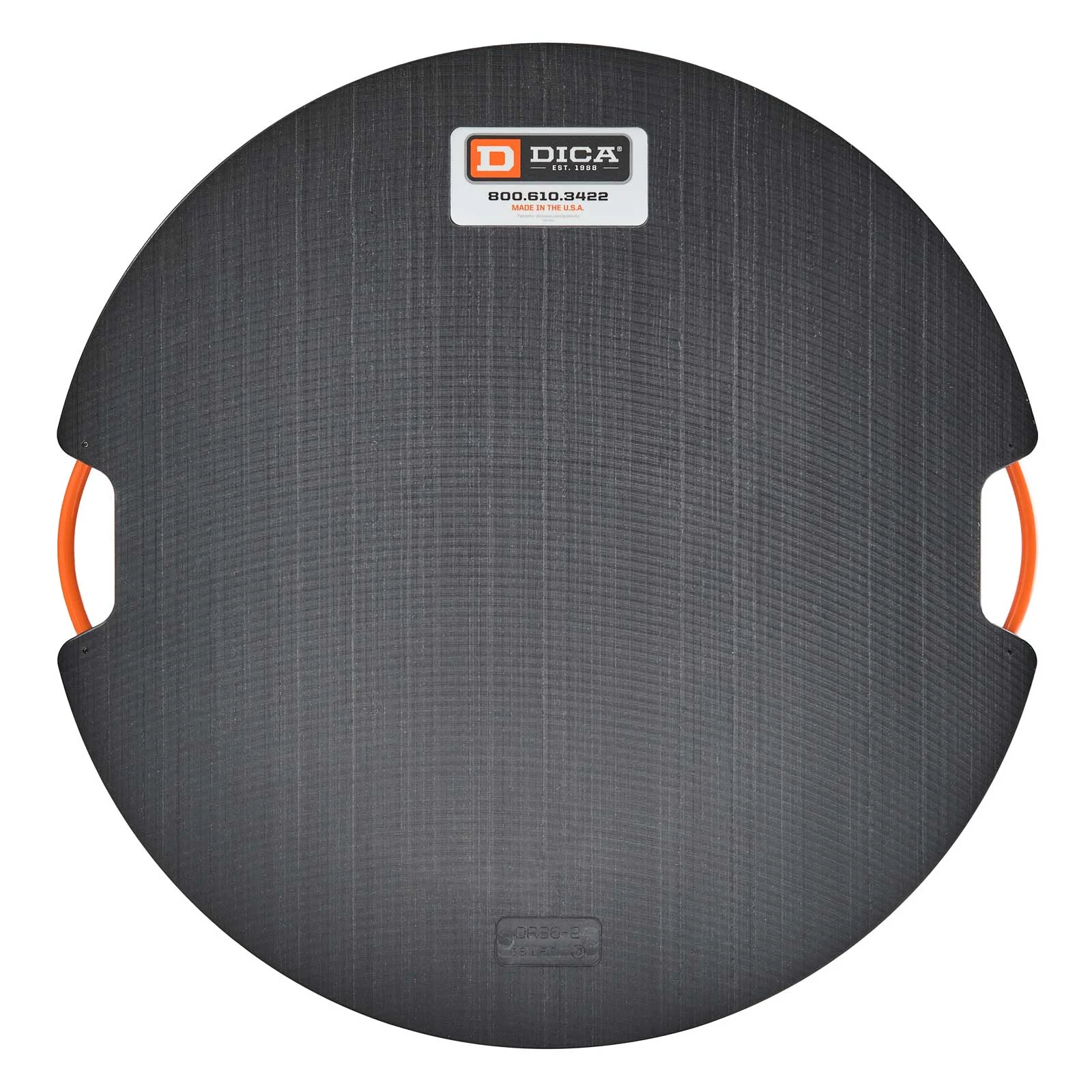 DICA SafetyTech 36" Round Outrigger Pad | Heavy Duty | 2" Thick | Black