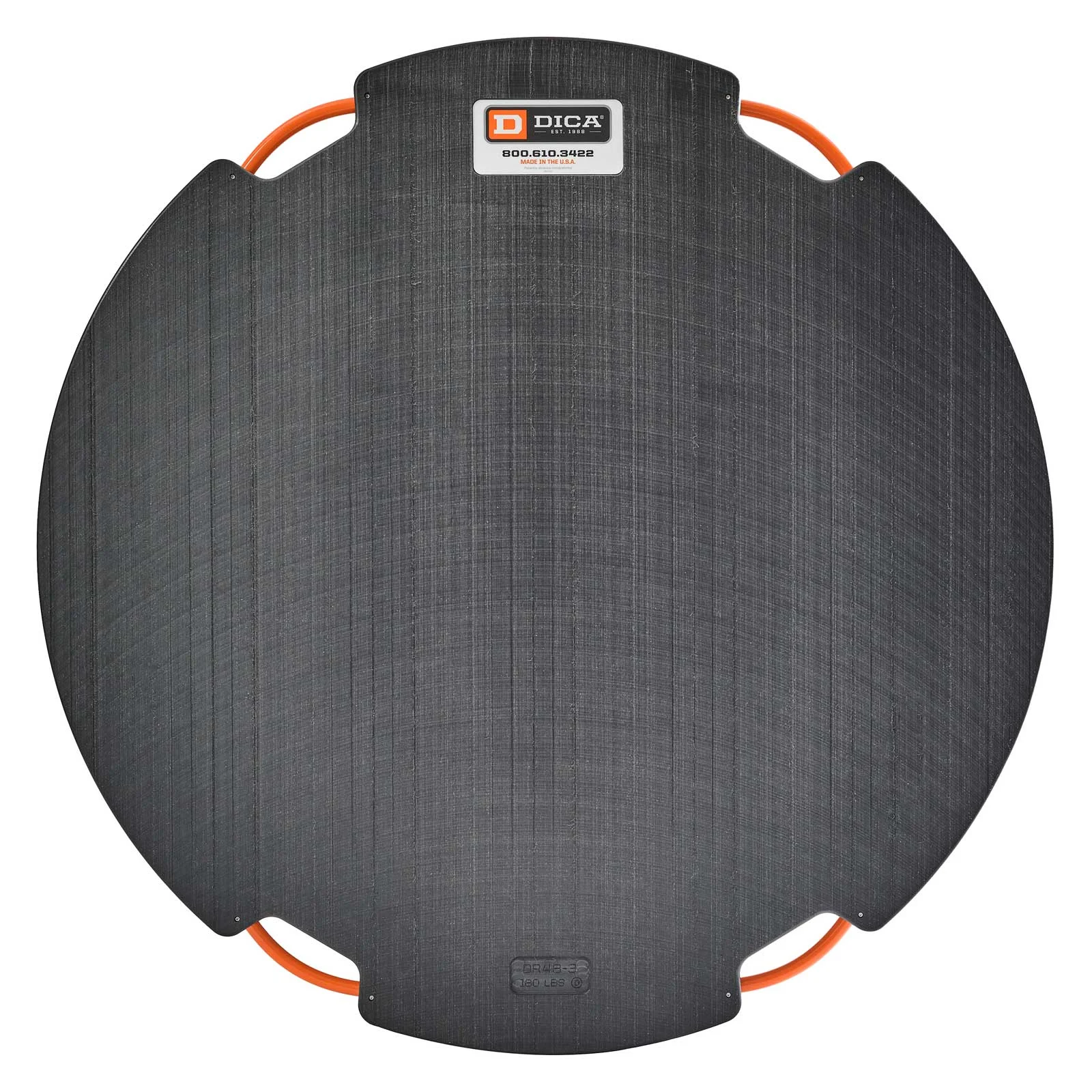 DICA SafetyTech 48" Round Outrigger Pad | Super Duty | 3" Thick | Black
