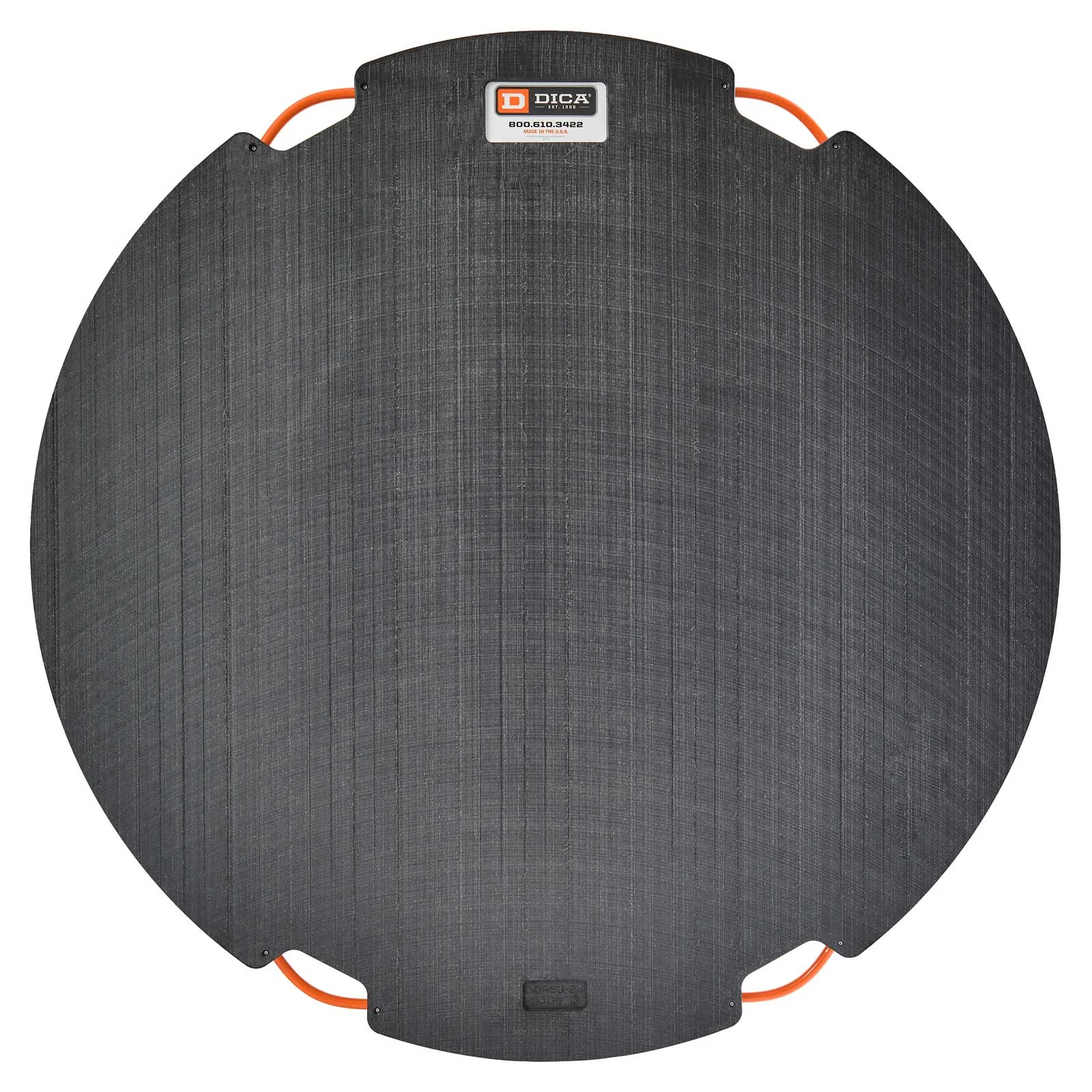DICA SafetyTech 60" Round Outrigger Pad | Heavy Duty | 2" Thick | Black