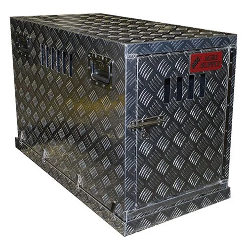 Dog Box, Aluminum, 19 In. x 39 In. x 25 In.