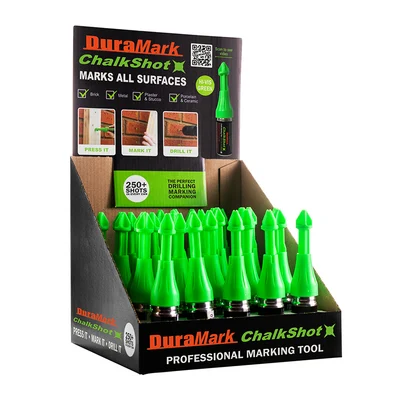 Duramark ChalkShot Green Chalk Marking Pens, 30-Pack (76701)