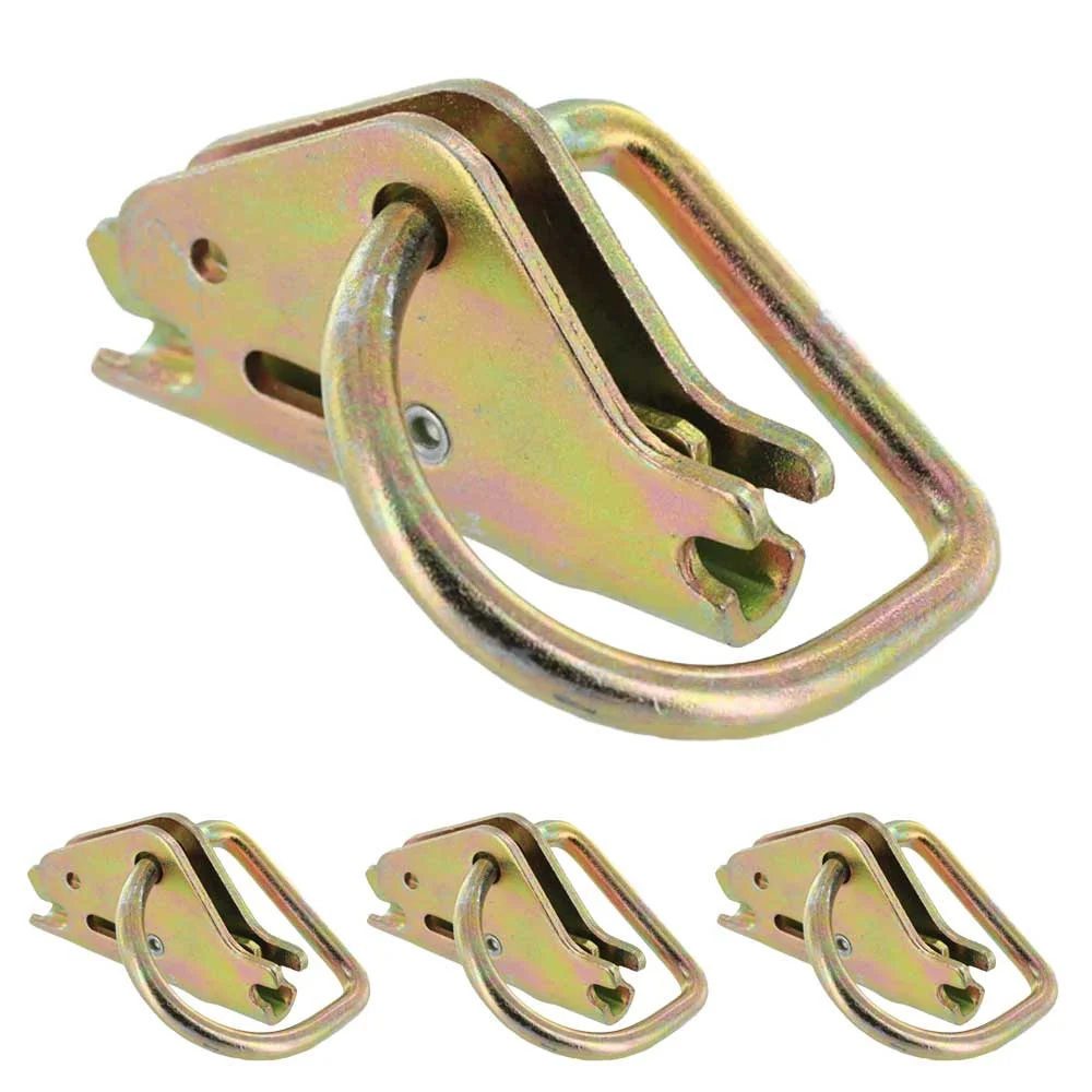E Track Tie Down W/ D Ring | 4,000 lbs. BS | 4-Pack