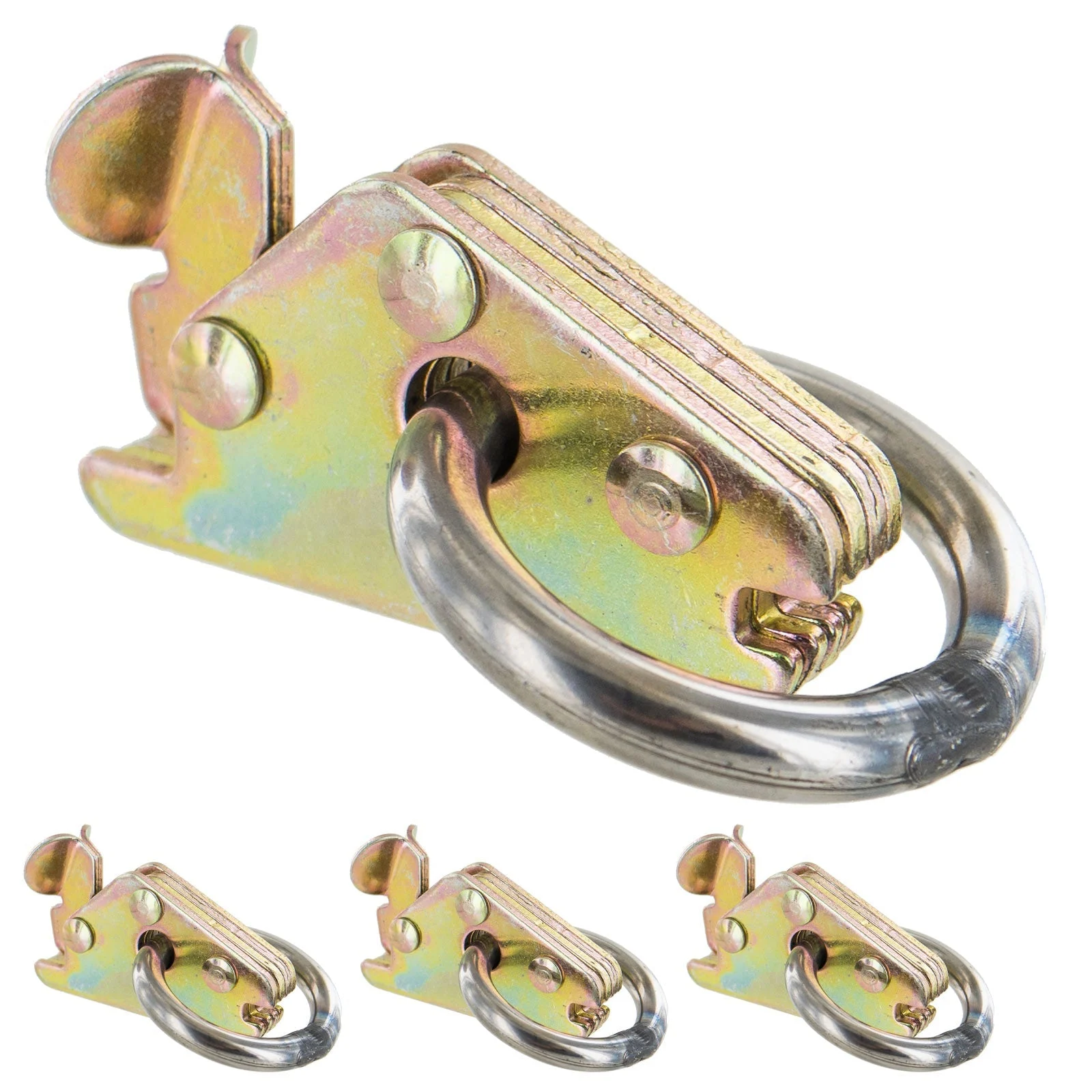 E Track Tie Down W/ Round Ring Heavy Duty | 6,000 lbs. BS | 4-Pack