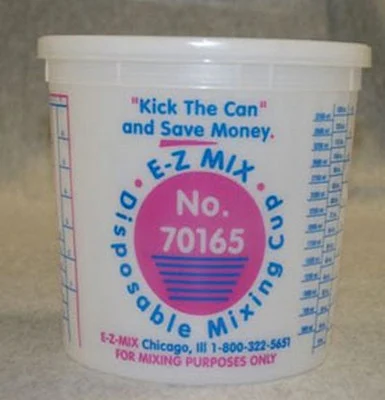 E-Z Mix 70165 5-Quart Plastic Mixing Cups, box of 25