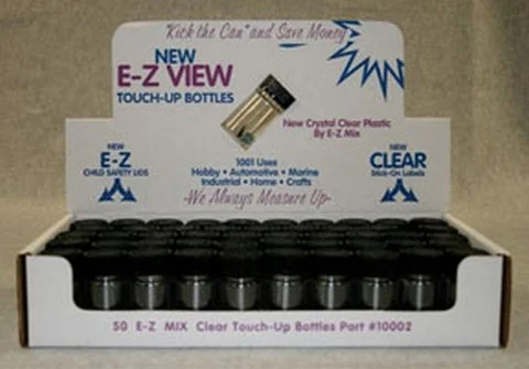 E-Z Mix E-Z Clear 2 Oz Touch-Up Bottle For Air Brush Gun 50-Pack (EMX-10002)
