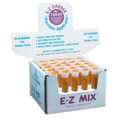 E-Z Mix E-Z Dabber Precision Tip Applicator Bottle Display 40-Pack (EMX-78000) Case of 25