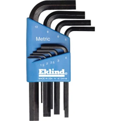 Eklind 10509 9 Piece Metric Short Hex-L Hex Key Set