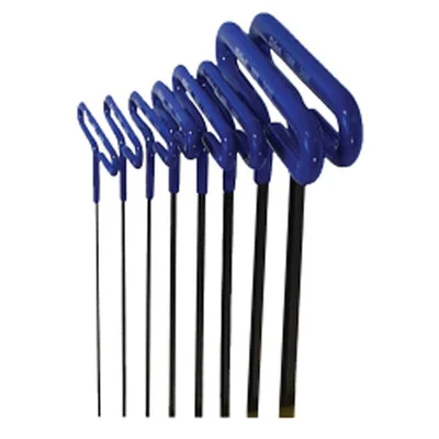 Eklind Tool 9" T-Handle Hex Key Set 8-Pc Metric 2-10mm With Cushion Grip (55198)
