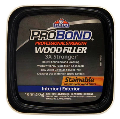 Elmer's P9891 Paintable, Stainable Wood Filler, 1 pt Tub
