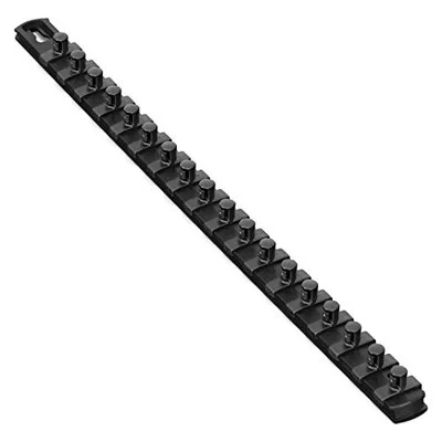 Ernst 8421M 18 Magnetic Socket Organizer with 18 Twist Lock Clips - Black-3/8