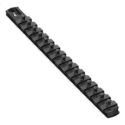 Ernst 8423M 13 Magnetic Socket Organizer with 15 Twist Lock Clips - Black-1/4