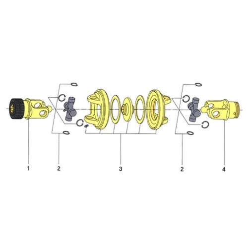 Eurocardan 1004831 Center Homokinetic Joint for the G04 Assembly