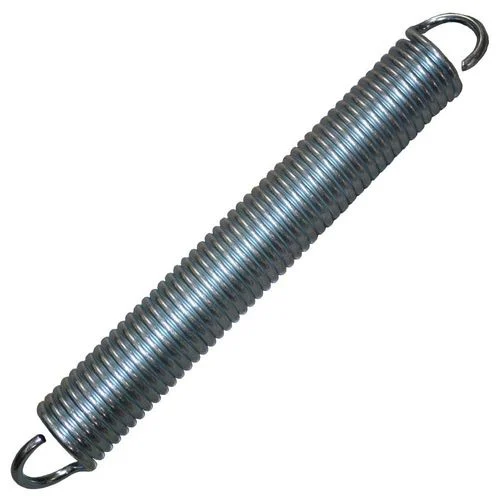 Extension Spring 1-1/8" OD 8-1/2" Length .148" Wire Size Zinc Plated