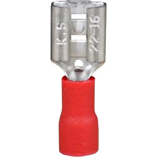 Female Spade Connector with Red Vinyl-Insulated Barrel (21 pack)