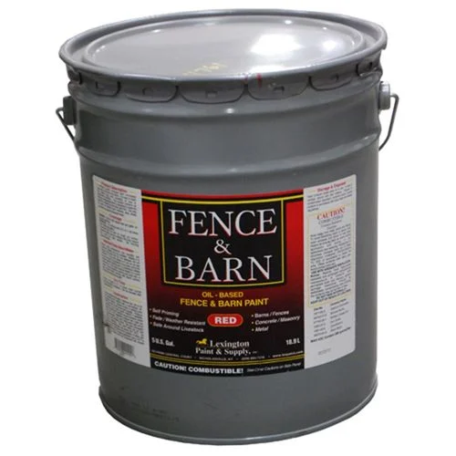 Fence and Barn Red Semi-Gloss Oil Based Paint, 5 Gallon