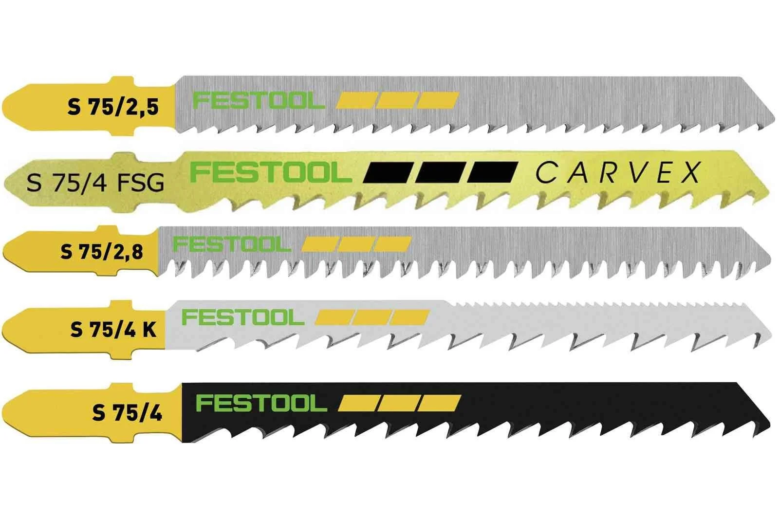 Festool 204275 Jigsaw Blade Assortment for Wood Cutting, 25-Pack