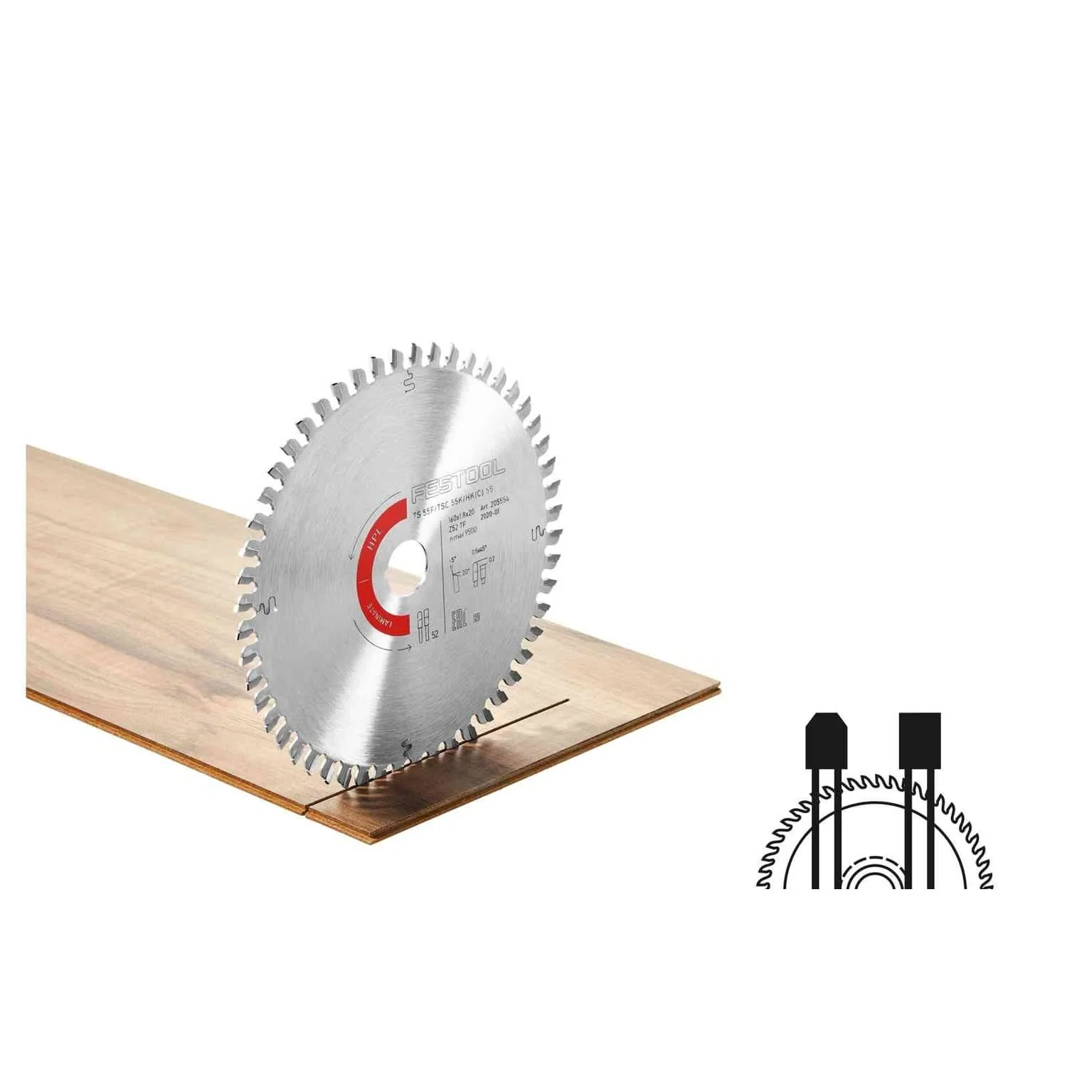 Festool 495382 HW 210x2,4x30 TF60 Laminate/HPL Saw Blade for TS 75