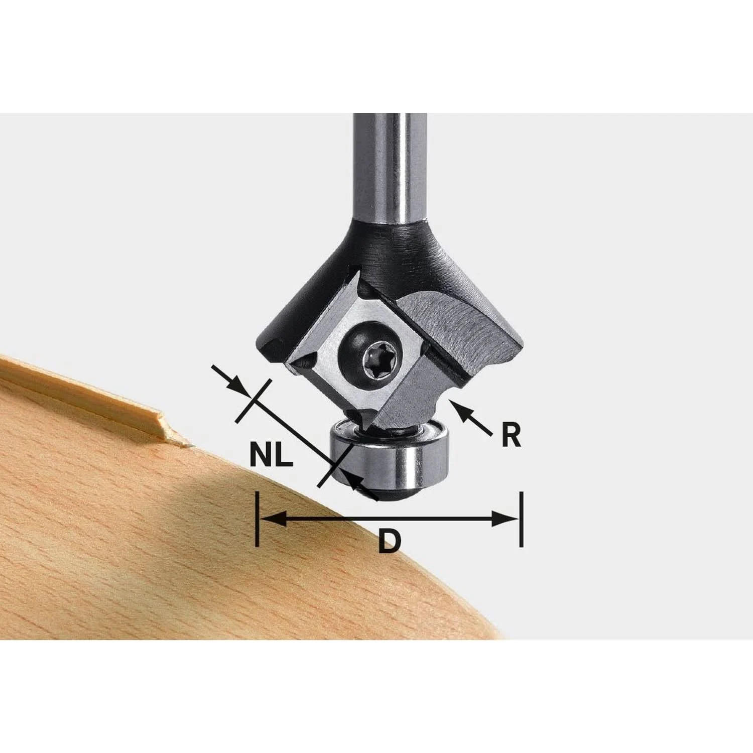Festool 499808 Radius Router Bit for Edge Banding, 3mm Radius