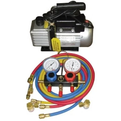 FJC 3.0 CFM Vacuum Pump & R134a Gauge Set (FJC-KIT6)