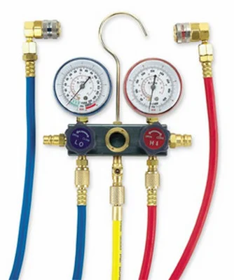 FJC Aluminum Block Manifold Gauge Set with Quick Couplers (6761B)