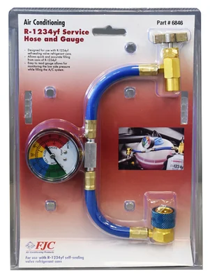 FJC R-1234yf Service Hose and Gauge for A/C System Maintenance (6846)
