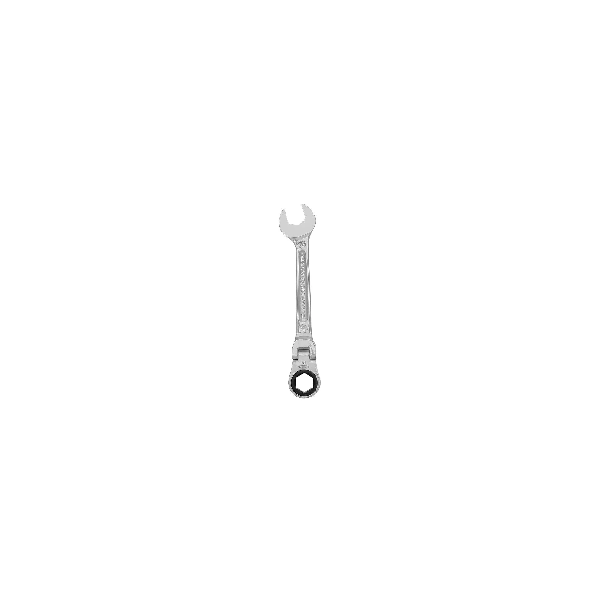 Flex-Head Ratcheting Wrench 15mm - 6-PT.