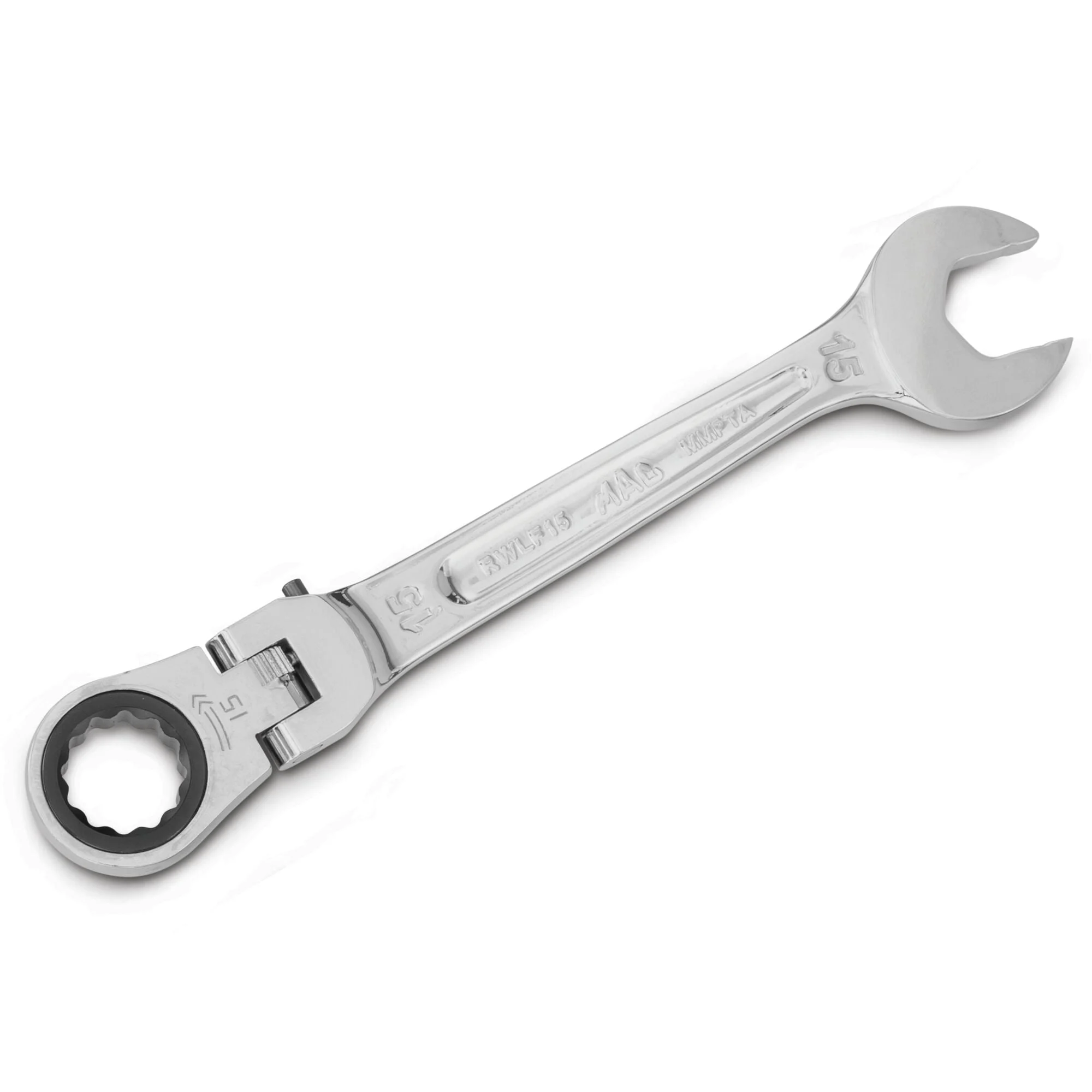Flexible-Head Ratcheting Wrench 15mm - 12-PT.
