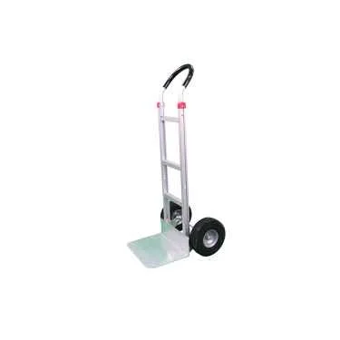 Foam Fill Tire Aluminum Dolly Hand Truck with Round Handle & Solid Extension Nose Plate