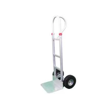 Foam Fill Tire Aluminum Dolly Hand Truck with Vertical Loop Handle & Solid Extension Nose Plate