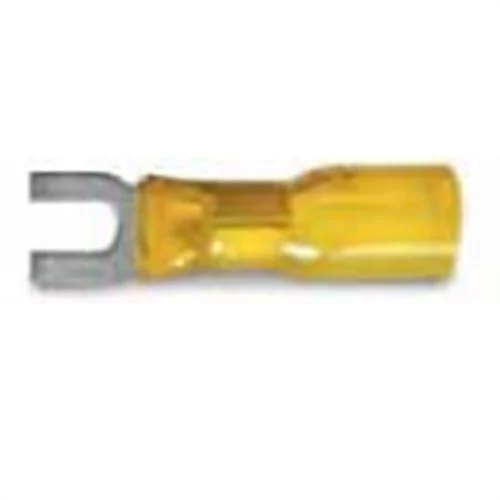 Fork Connector with Yellow Heat Shrink Barrel (5 pack)