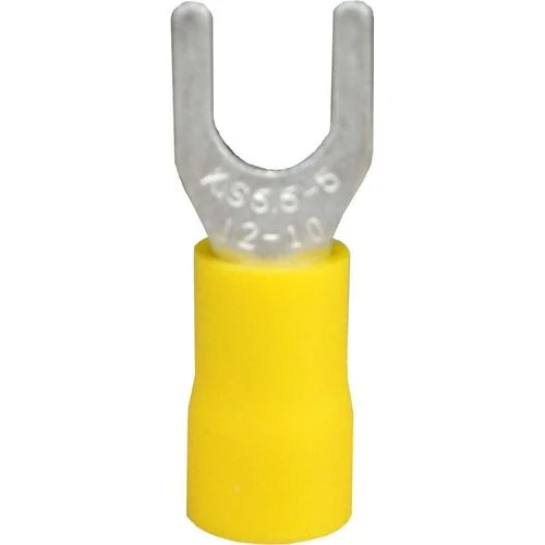 Fork Connector with Yellow Vinyl-Insulated Barrel for #12-#10 AWG (14 pack)