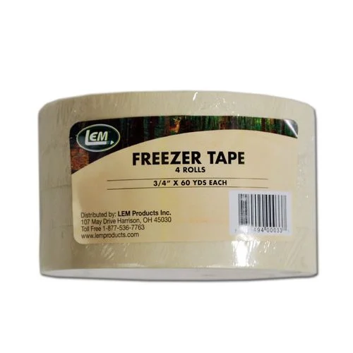 Freezer Tape, 3/4 In. x 60 Yards, 4 Pack