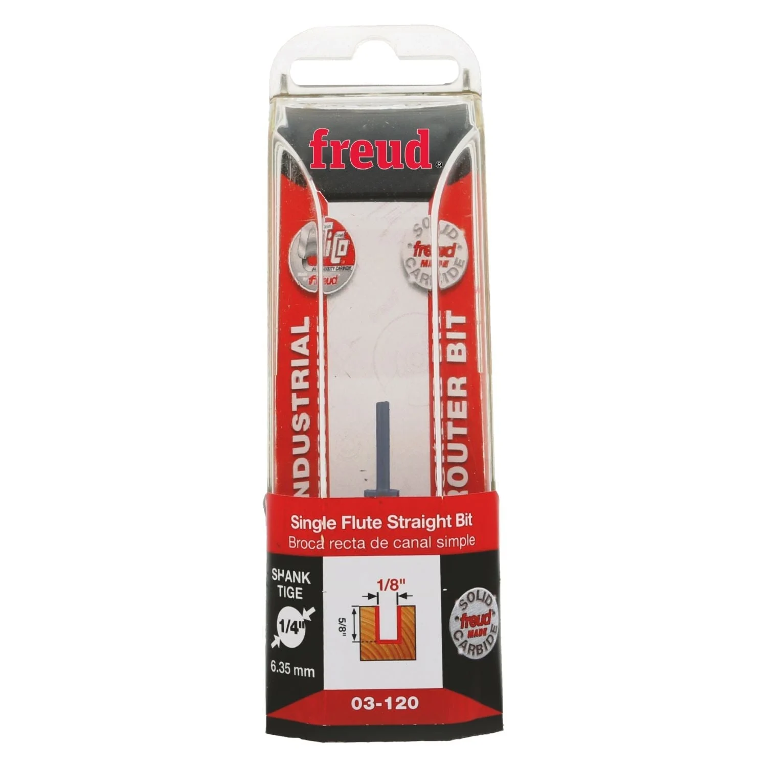 Freud 03-120 1/8-Inch Single Flute Straight Router Bit
