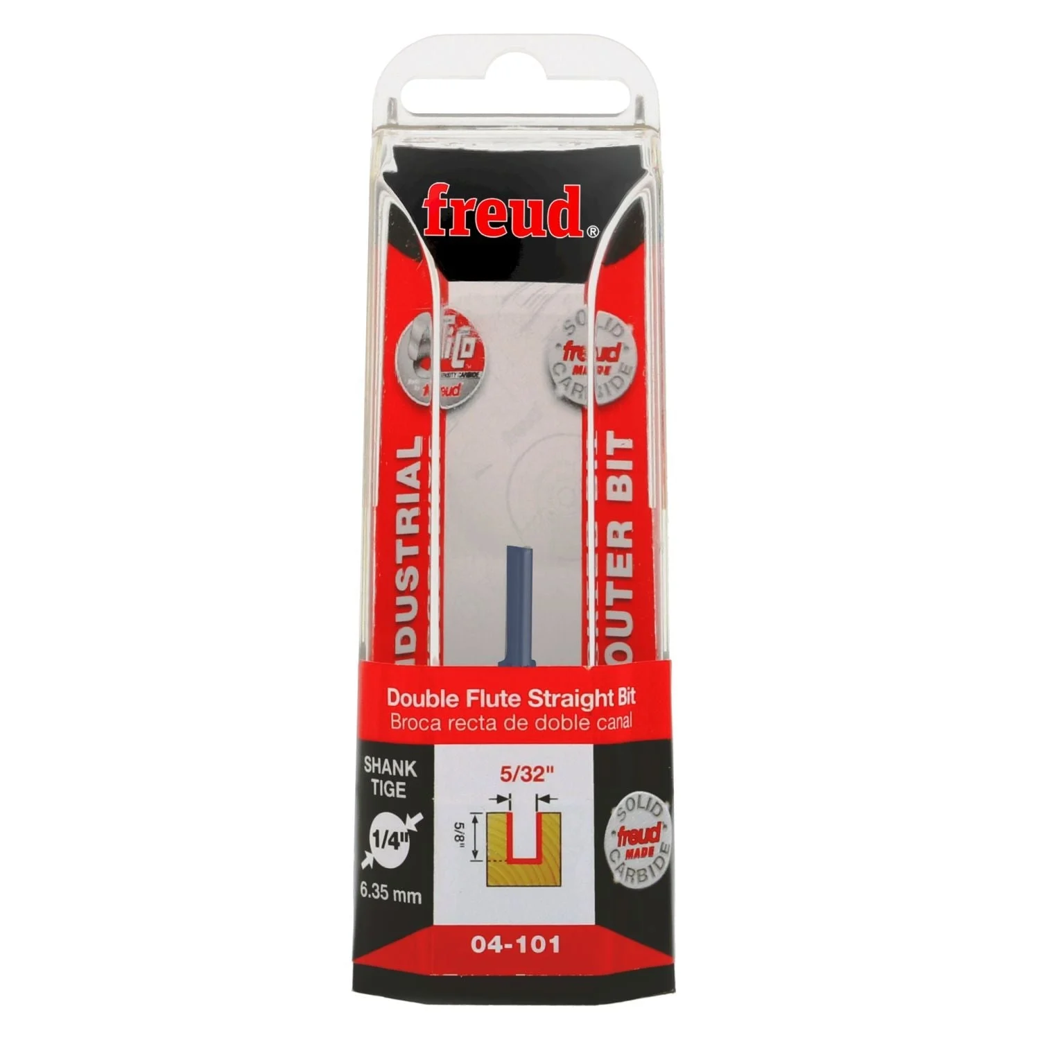 Freud 04-101 5/32-Inch Double Flute Straight Router Bit