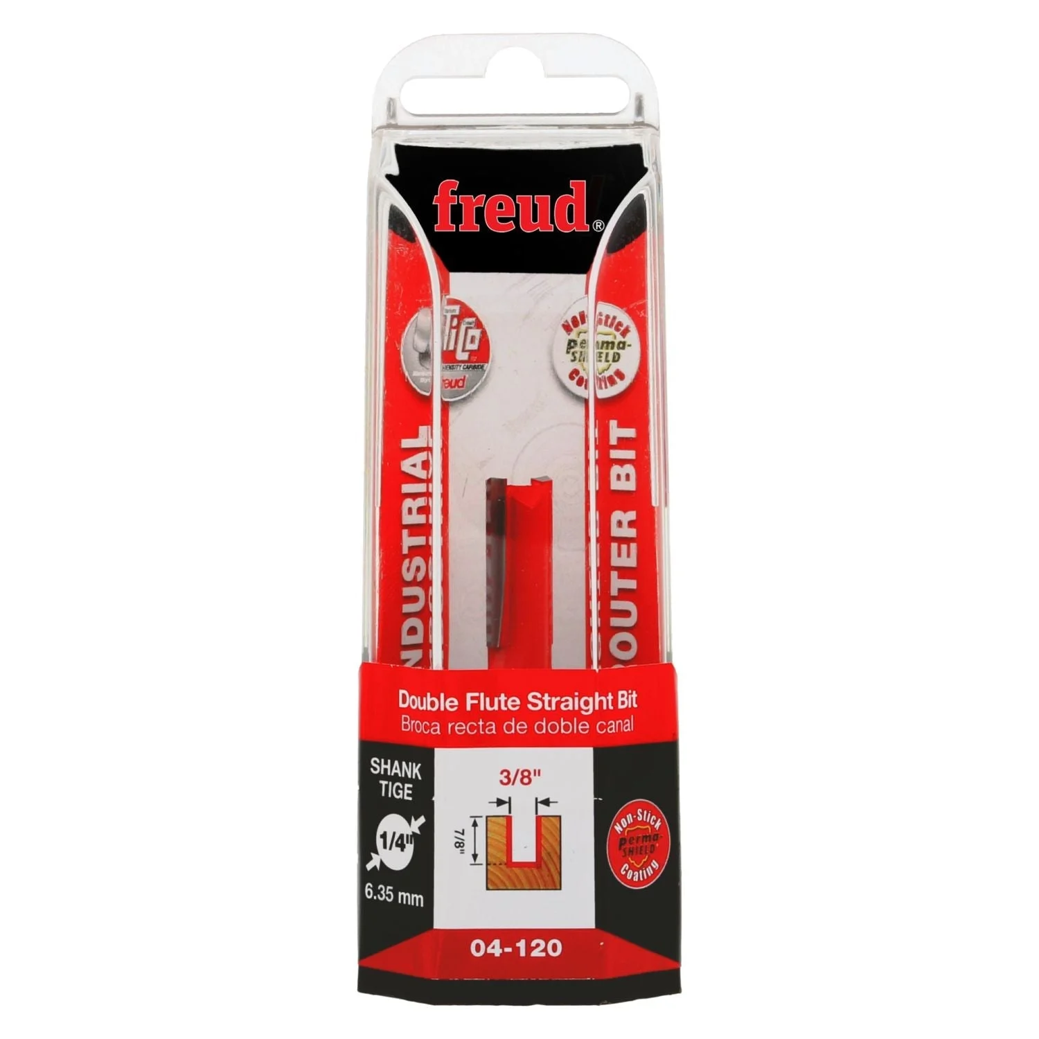 Freud 04-120 3/8-Inch Double Flute Straight Router Bit