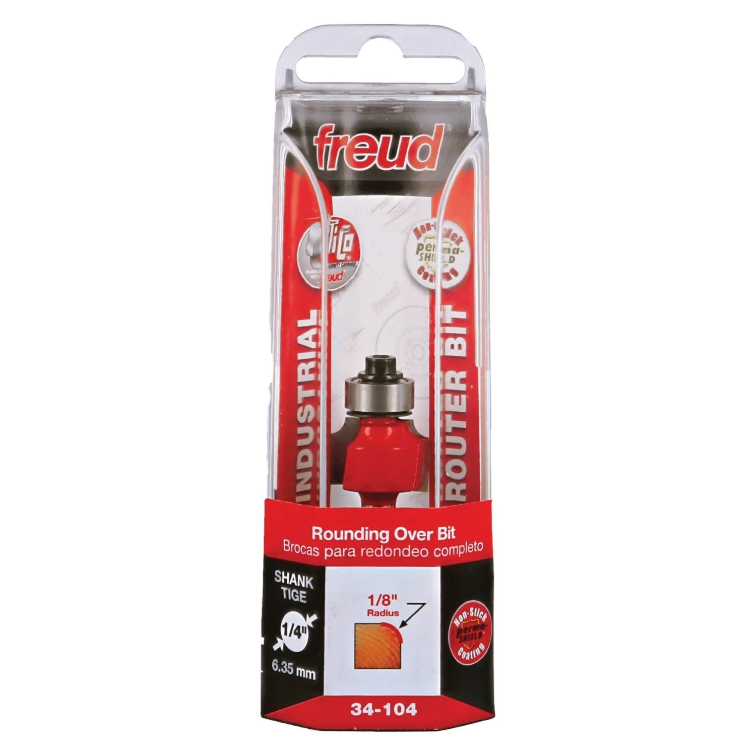 Freud 34-104 1/8-Inch Radius Rounding Over Router Bit